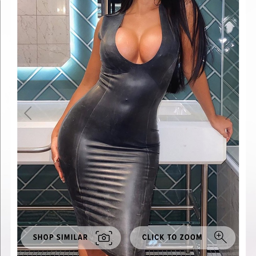 Latex black certified baddie dress